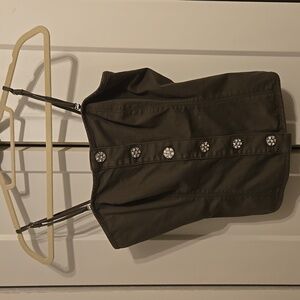 New without tags White House Black Market bustier with rhinestone buttons Size 4